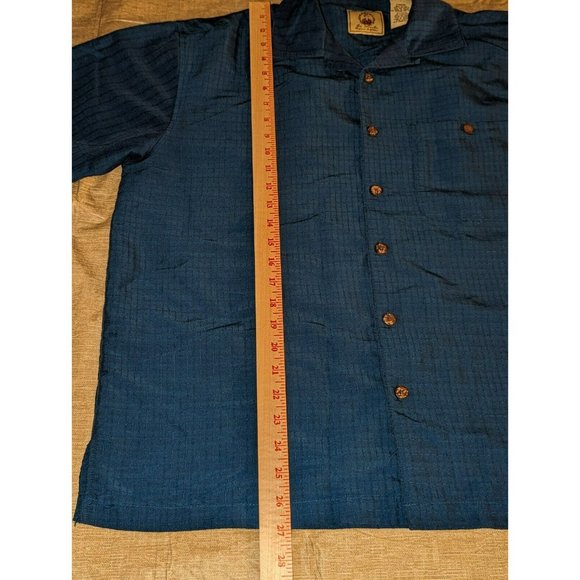 Joe Marlin shirt mens large blue button up short sleeve collared pocket casual - Picture 4 of 5